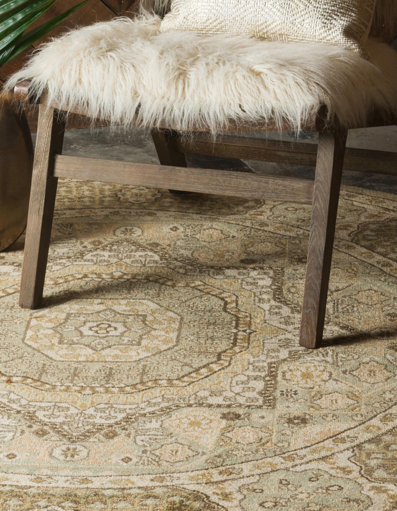 3' x 3' Mamluk Round Rug