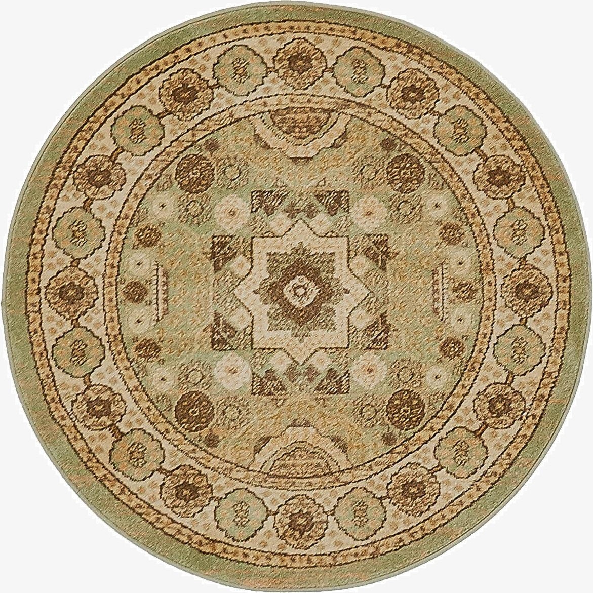 3' 3 x 3' 3 Mamluk Round Rug