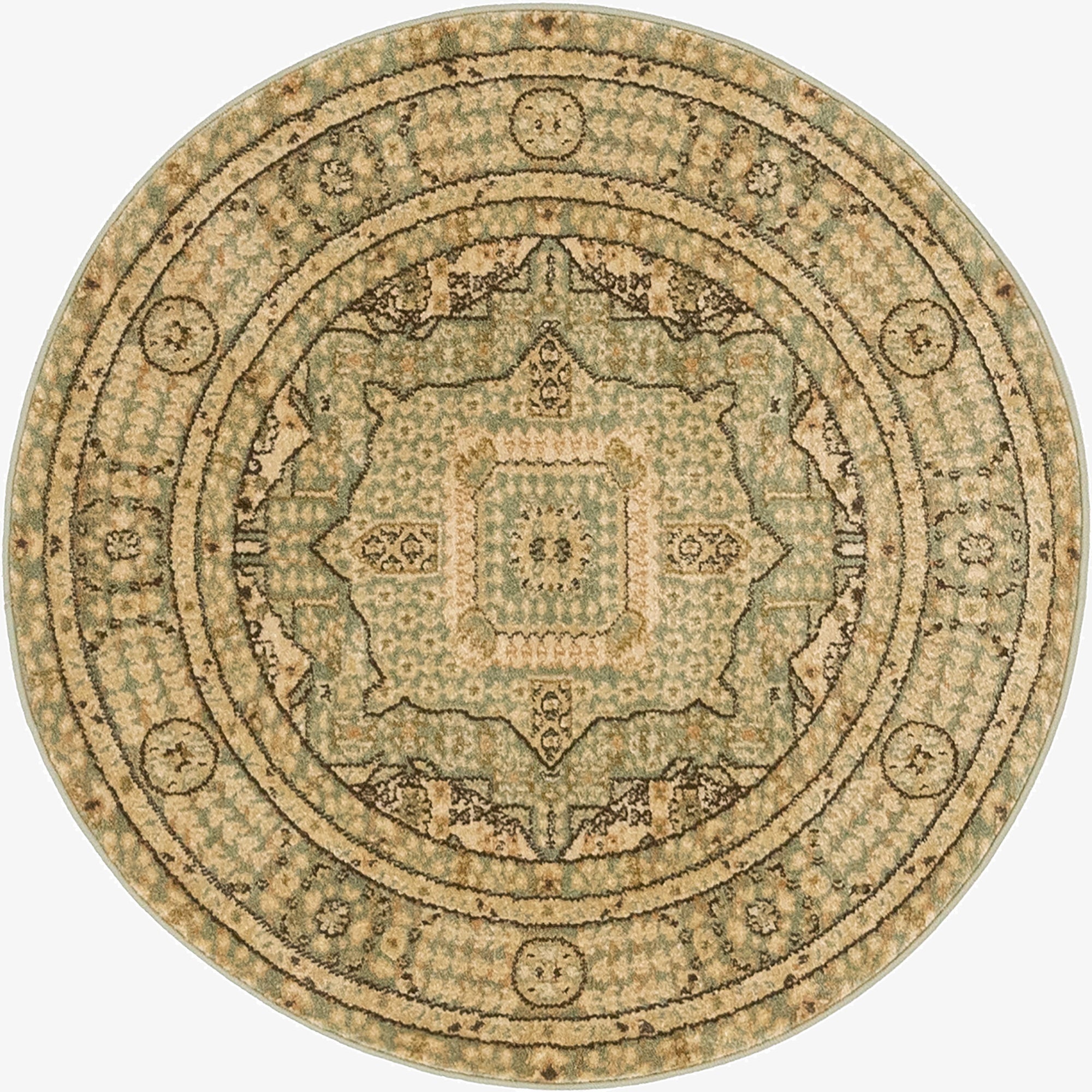 3' x 3' Mamluk Round Rug