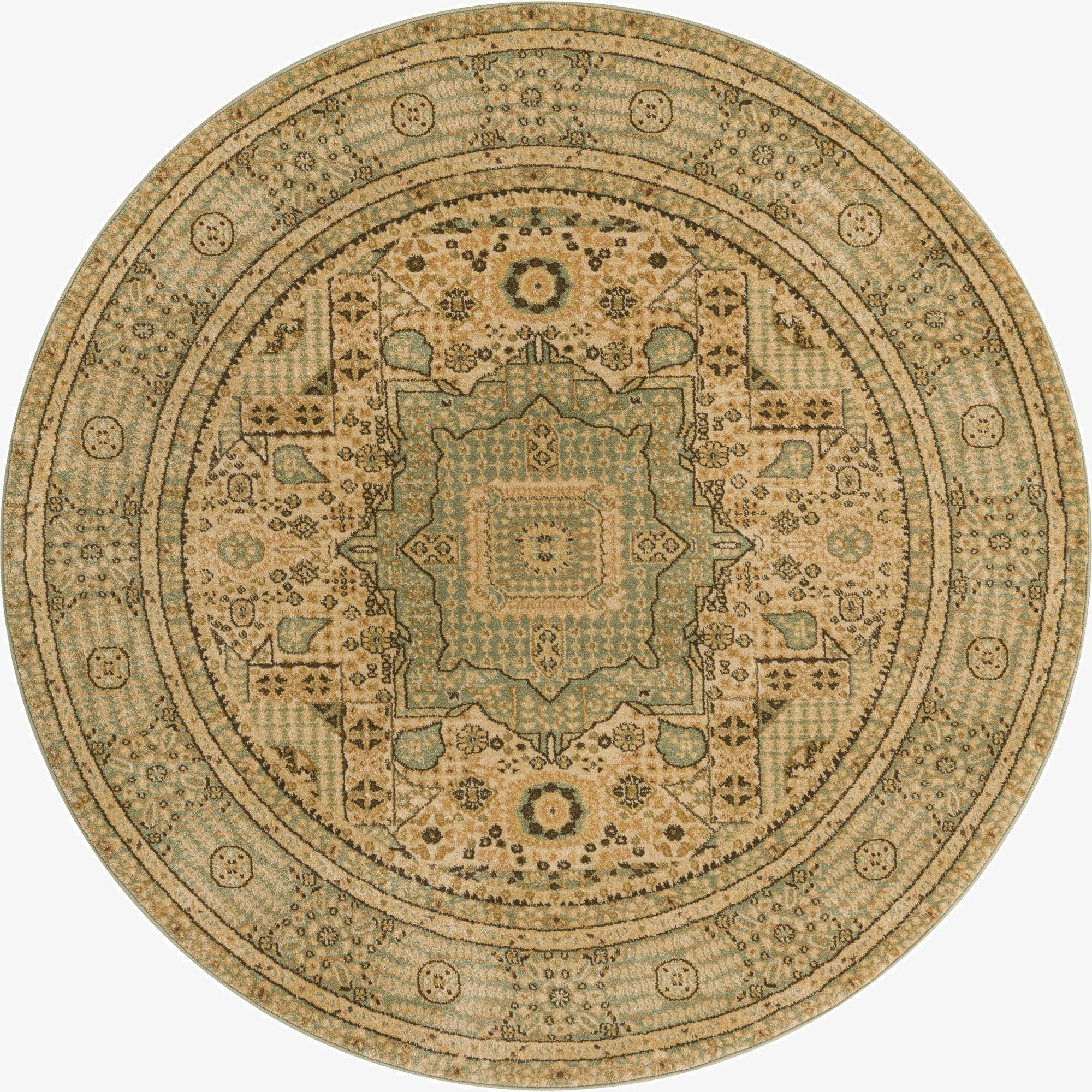 6' x 6' Mamluk Round Rug