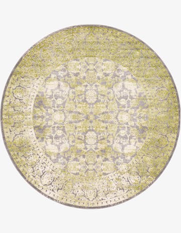Light Green Modern Classical Round Rug