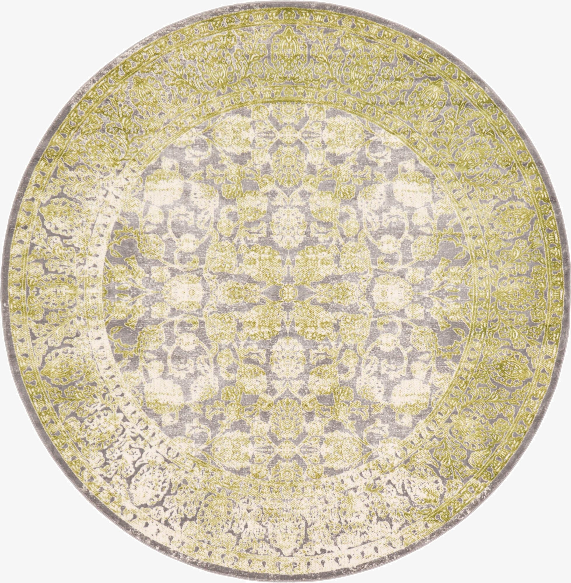 8' x 8' New Vintage Round Rug