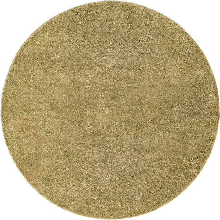 7' 10 x 7' 10 Solid Frieze Round Rug