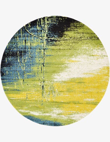 Light Green Tuscany Round Rug