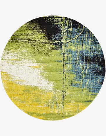 Light Green Tuscany Round Rug