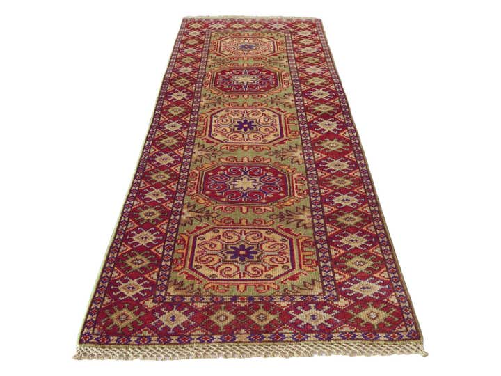 2' 1 x 5' 6 Hand Knotted Kazak Runner Rug