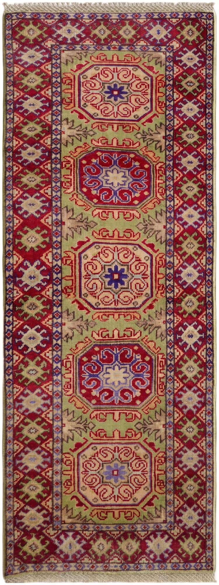 2' 1 x 5' 6 Hand Knotted Kazak Runner Rug