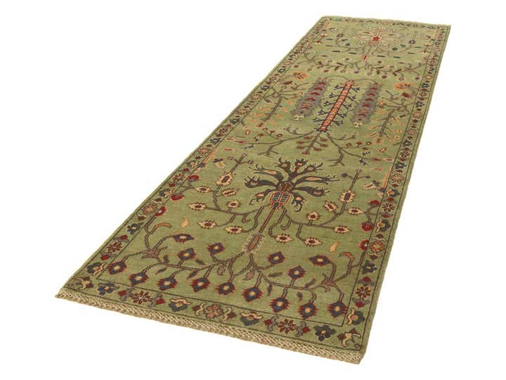 2' 9 x 9' 3 Hand Knotted Kazak Runner Rug