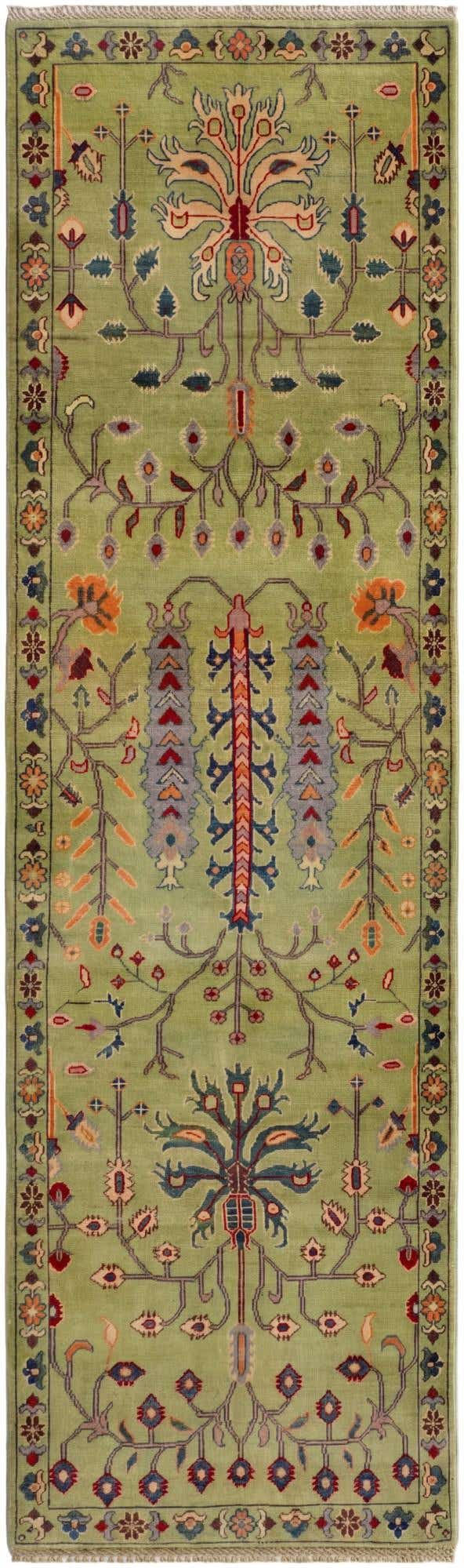 2' 9 x 9' 3 Hand Knotted Kazak Runner Rug