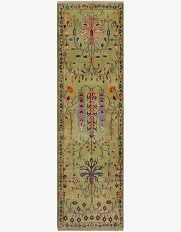 2' 9 x 9' 3 Hand Knotted Kazak Runner Rug