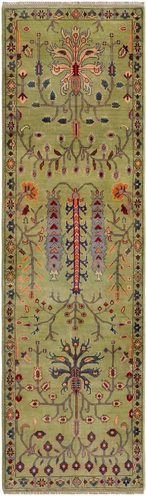 2' 9 x 9' 3 Hand Knotted Kazak Runner Rug