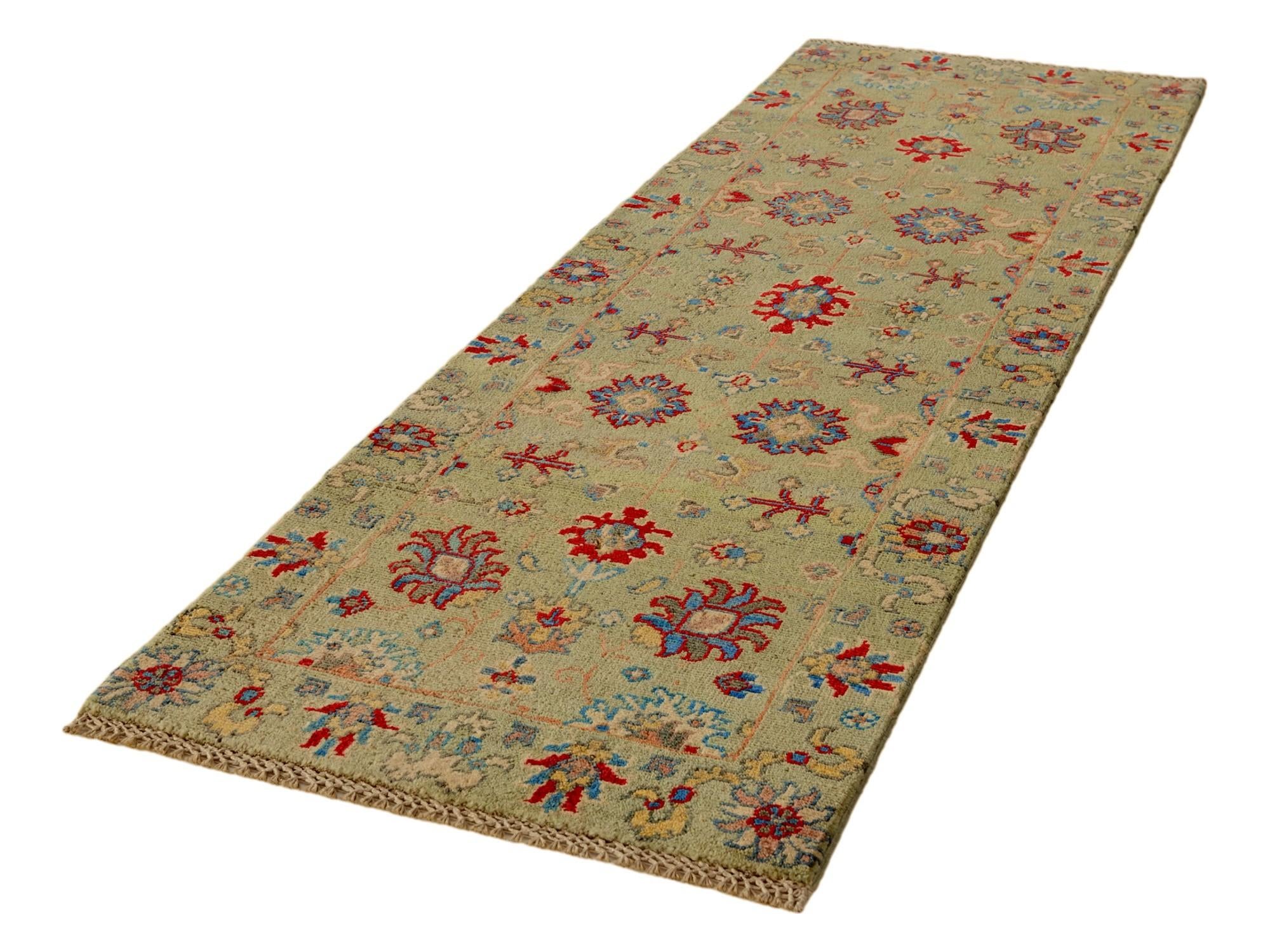 2' 1 x 6' 3 Hand Knotted Kazak Runner Rug