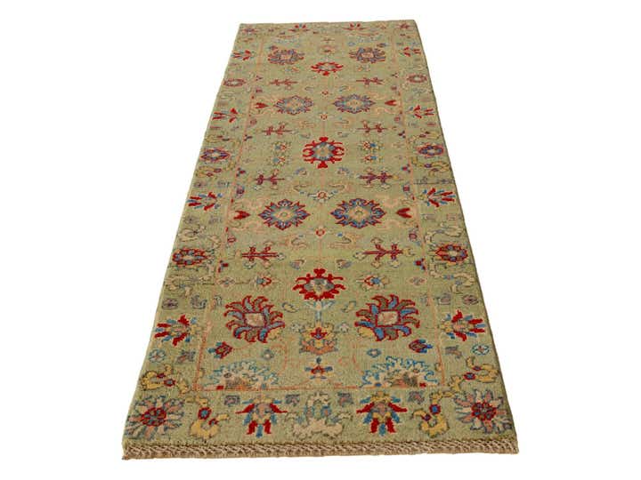 2' 1 x 6' 3 Hand Knotted Kazak Runner Rug