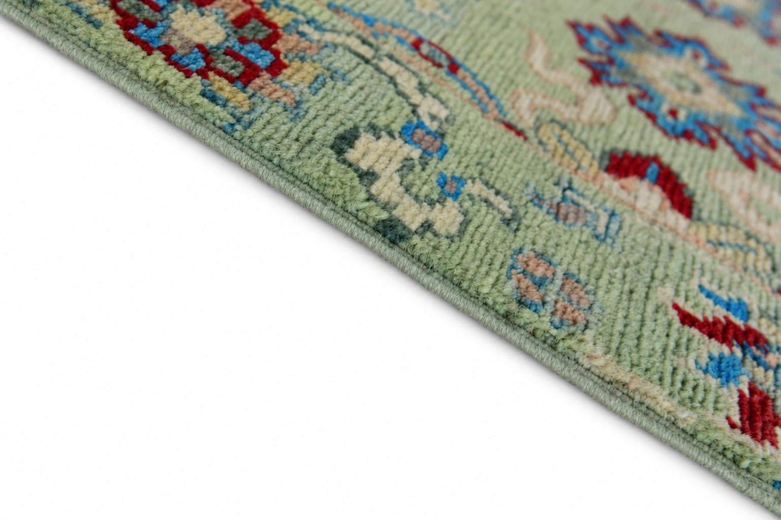 Detail image 8 of 12: 2' 1 x 6' 3 Hand Knotted Kazak Runner Rug