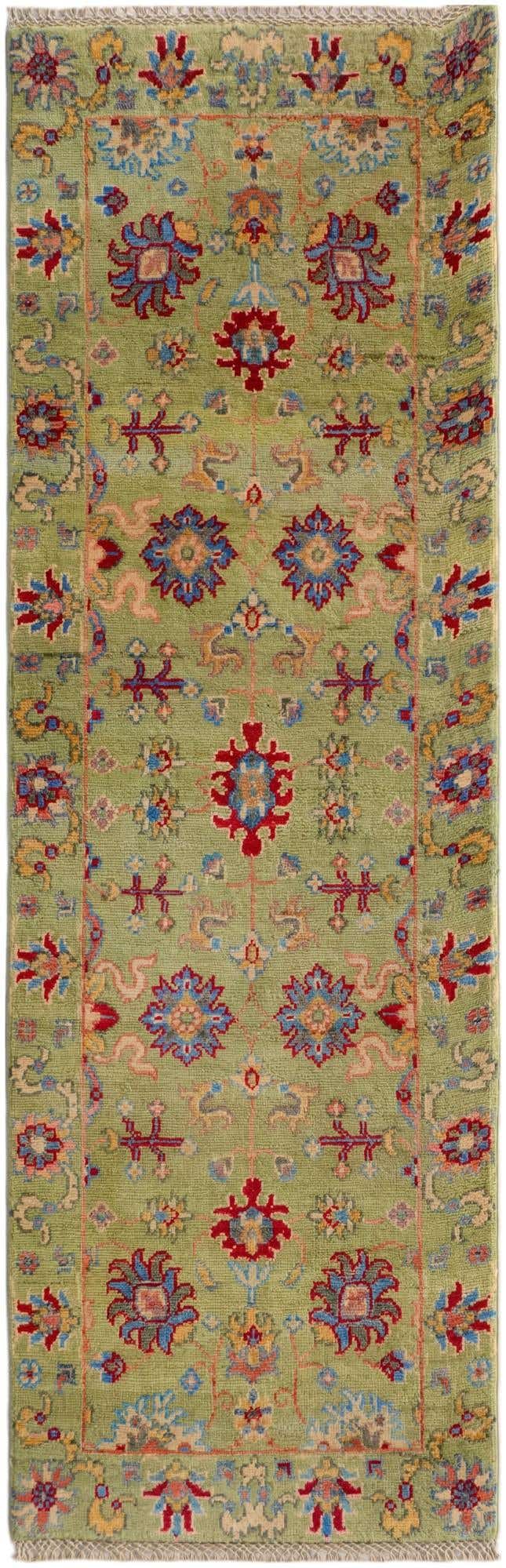 2' 1 x 6' 3 Hand Knotted Kazak Runner Rug