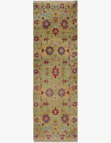 2' 1 x 6' 3 Hand Knotted Kazak Runner Rug