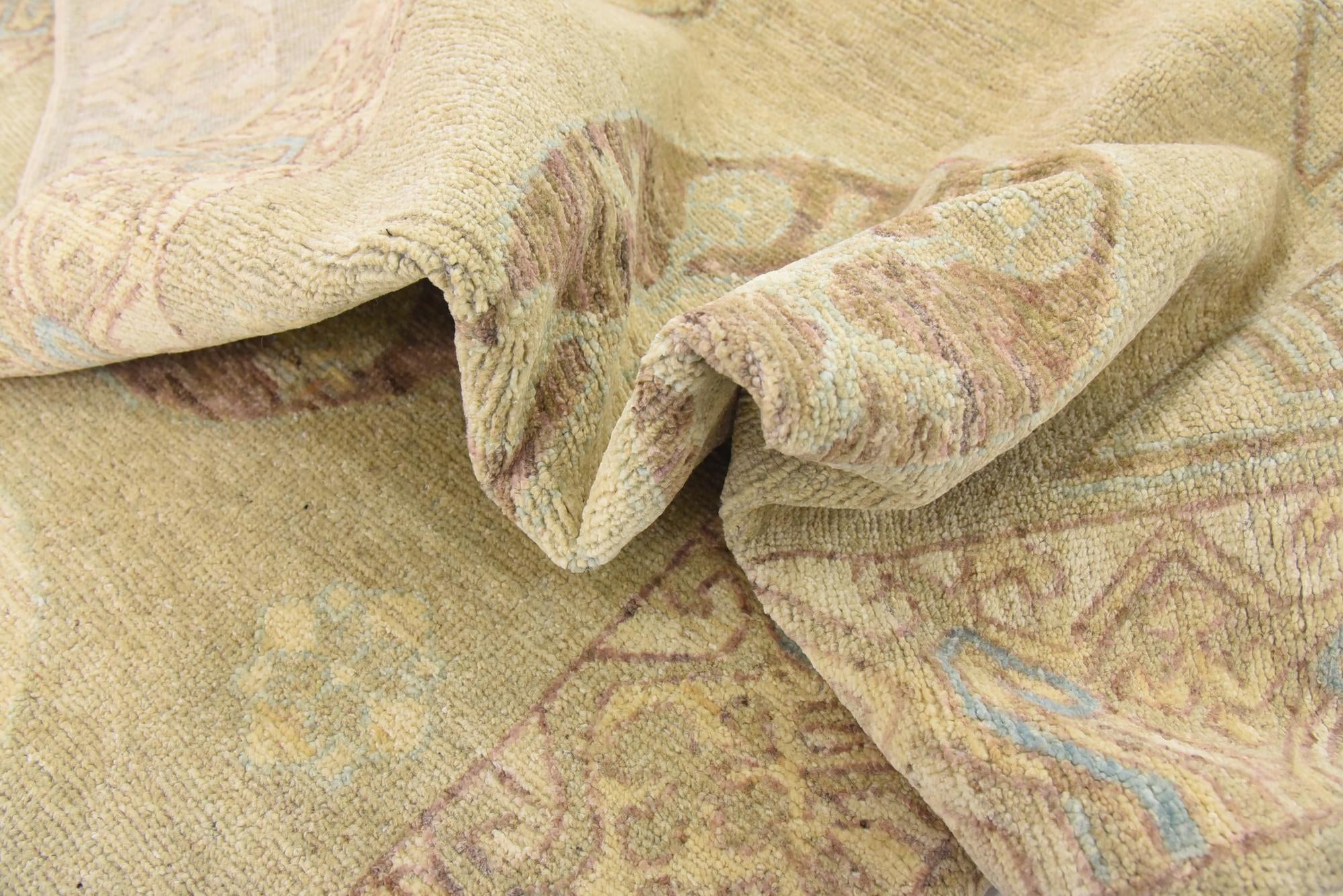 3' x 9' 4 Hand Knotted Khotan Ziegler Oriental Runner Rug