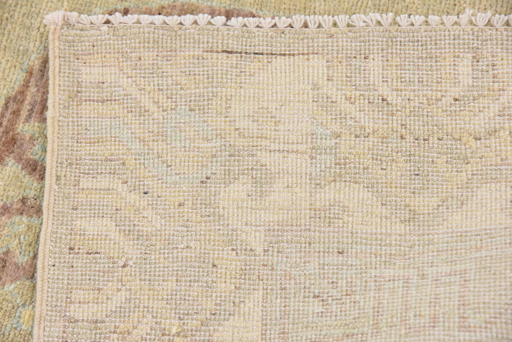 3' x 9' 4 Hand Knotted Khotan Ziegler Oriental Runner Rug