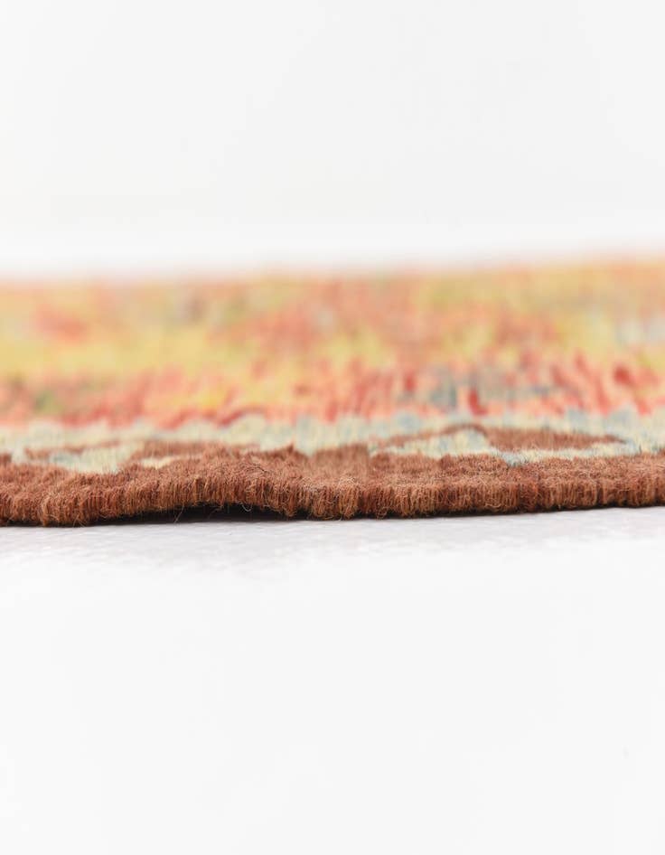 Detail image of 3' 2 x 6' 9  Hand Woven Kilim Maymana Wool Runner Rug