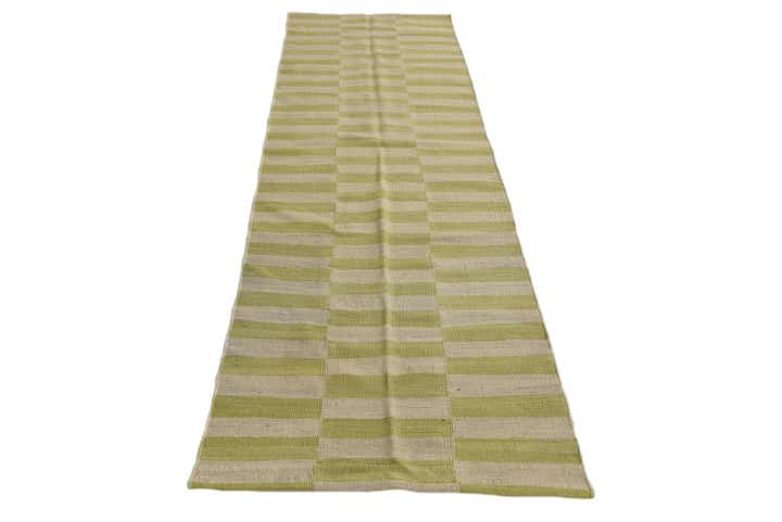 2' 6 x 9' 7 Hand Woven Kilim Modern Wool Runner Rug
