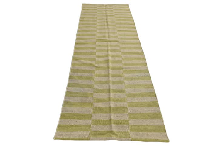 Detail image of 2' 6 x 9' 7 Hand Woven Kilim Modern Wool Runner Rug
