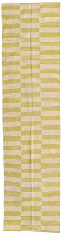 Detail image of 2' 6 x 9' 7 Hand Woven Kilim Modern Wool Runner Rug