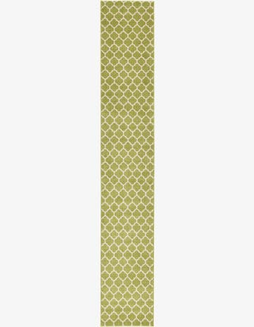 Light Green Lattice Runner Rug