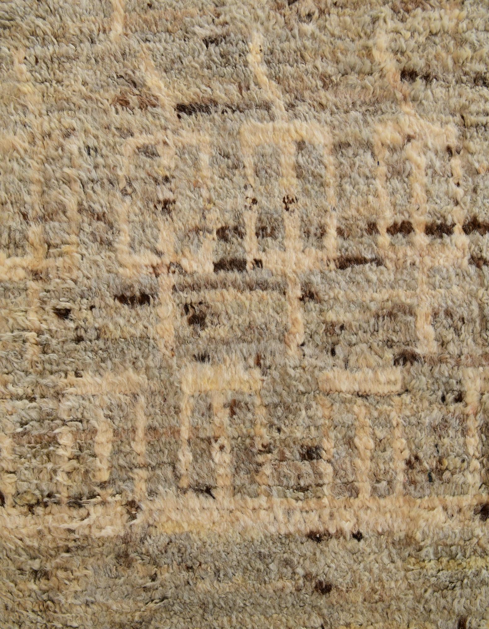 4' x 13' 10 Hand Knotted Moroccan Wool Runner Rug