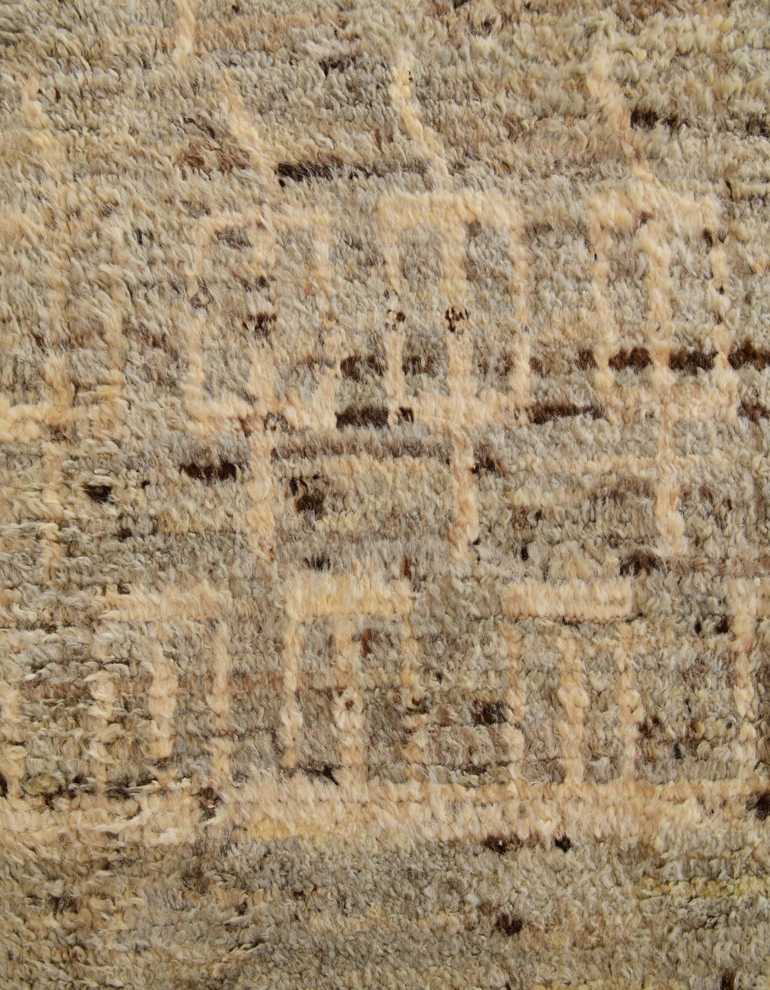 4' x 13' 10 Hand Knotted Moroccan Wool Runner Rug