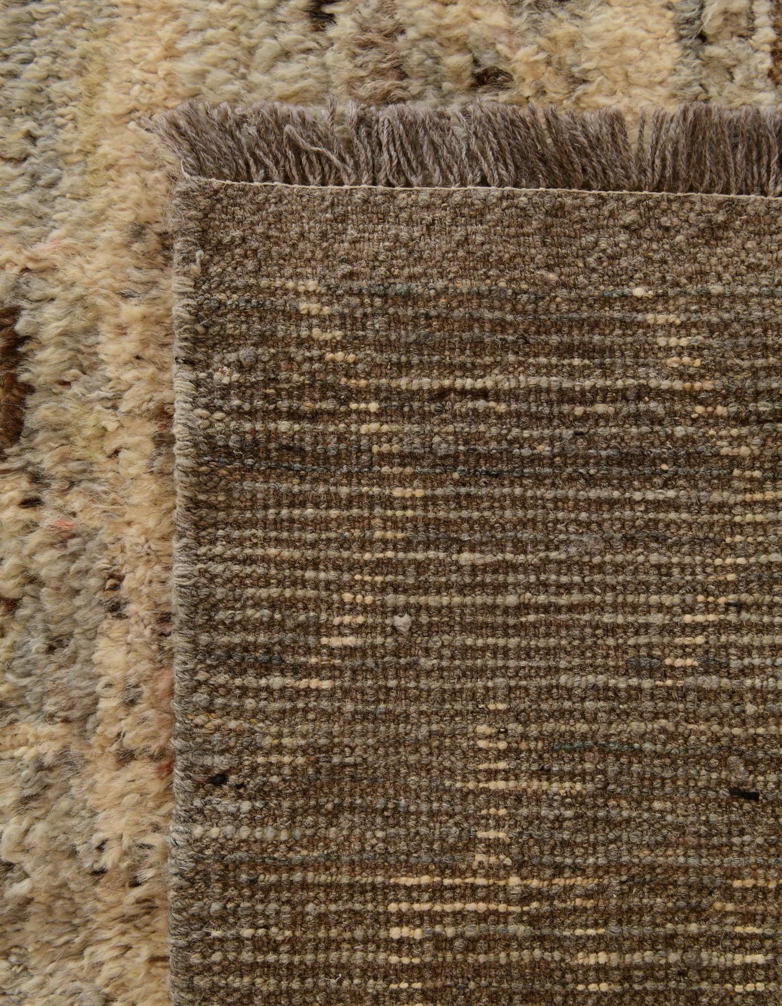 Detail image 12 of 14: 4' x 13' 10 Hand Knotted Moroccan Wool Runner Rug
