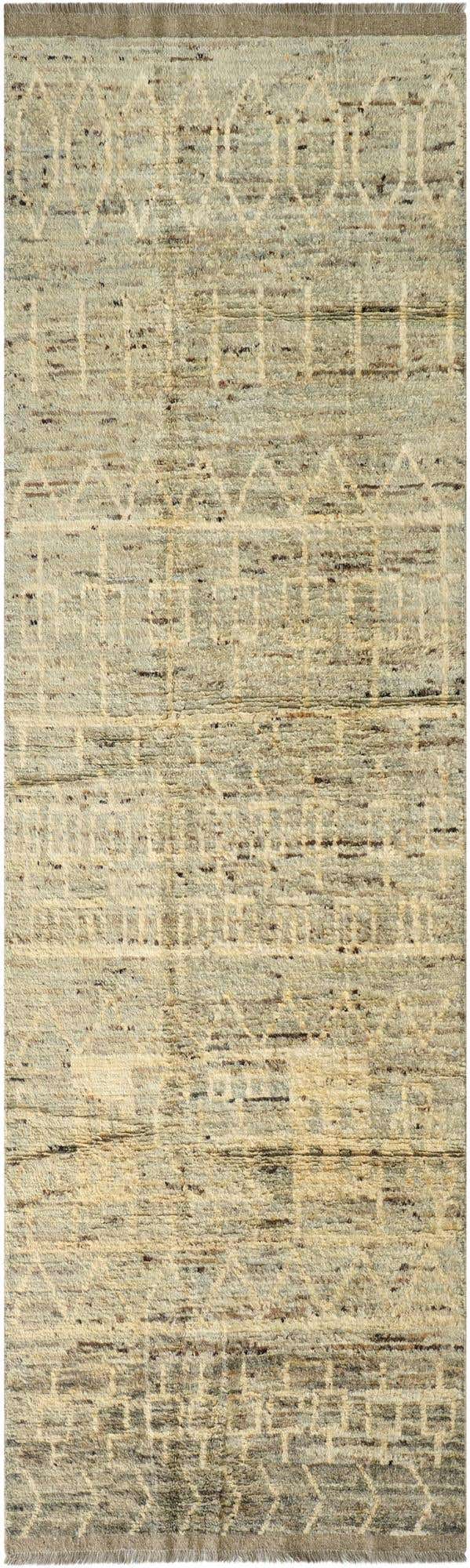 4' x 13' 10 Hand Knotted Moroccan Wool Runner Rug