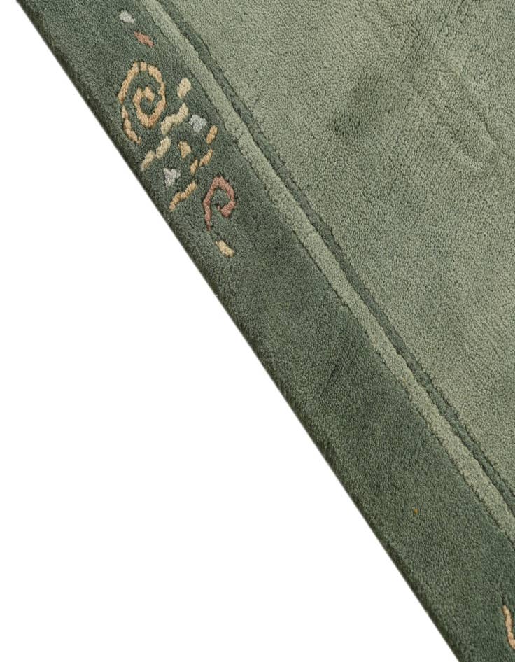 Detail image of 2' 4 x 4' 7 Hand Knotted Nepal Wool Runner Rug