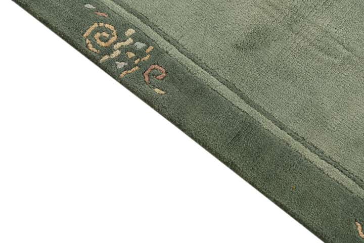 2' 4 x 4' 7 Hand Knotted Nepal Wool Runner Rug