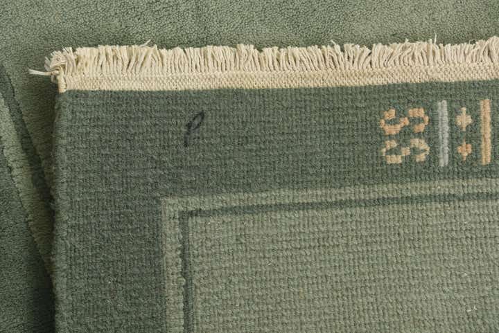 2' 4 x 4' 7 Hand Knotted Nepal Wool Runner Rug