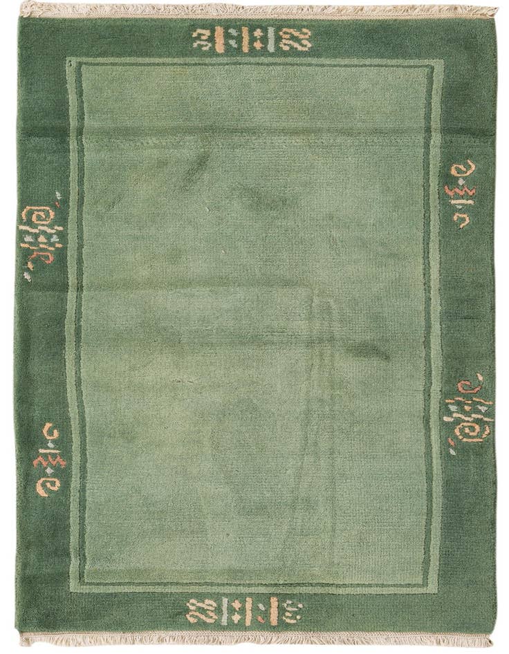 Detail image of 2' 4 x 4' 7 Hand Knotted Nepal Wool Runner Rug