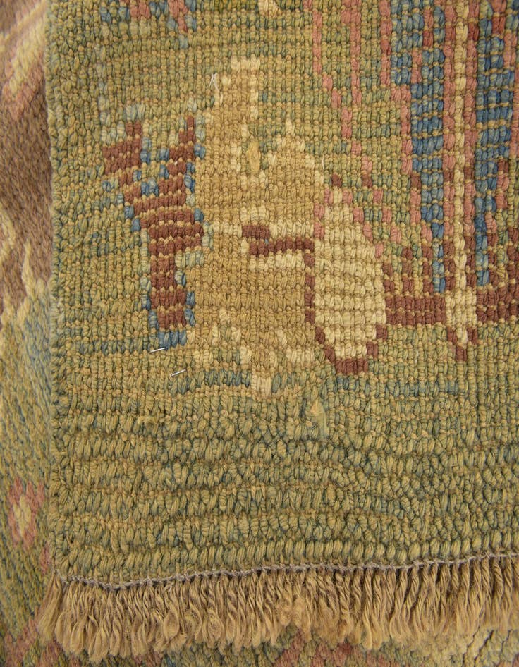 Detail image of 4' 5 x 8'  Hand Knotted Oushak Wool Runner Rug