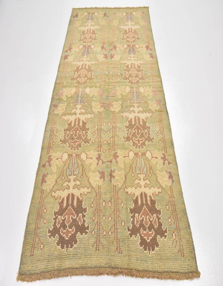 Detail image of 4' 5 x 8'  Hand Knotted Oushak Wool Runner Rug