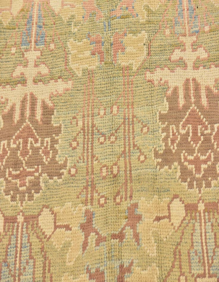 Detail image of 4' 5 x 8'  Hand Knotted Oushak Wool Runner Rug