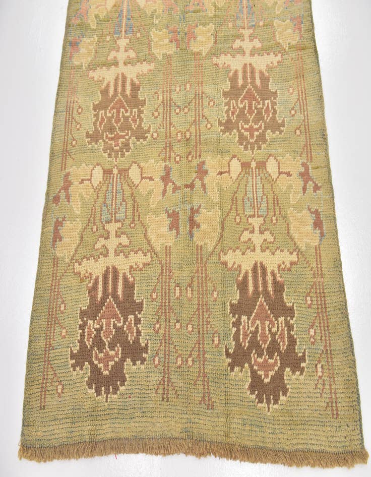 Detail image of 4' 5 x 8'  Hand Knotted Oushak Wool Runner Rug