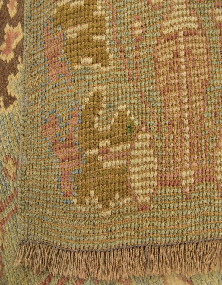 Detail image of 4' 5 x 8' 7 Hand Knotted Oushak Wool Runner Rug