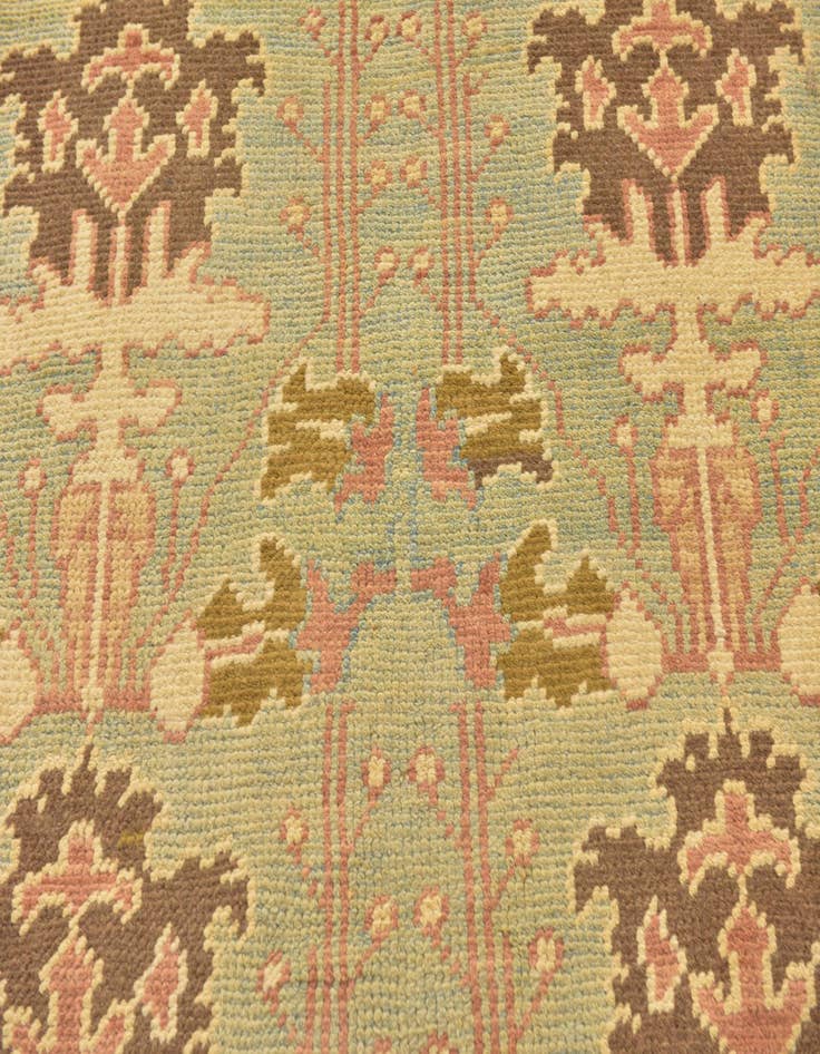 Detail image of 4' 5 x 8' 7 Hand Knotted Oushak Wool Runner Rug