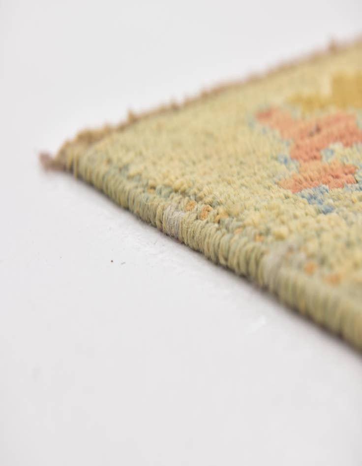 Detail image of 4' 5 x 8' 7 Hand Knotted Oushak Wool Runner Rug