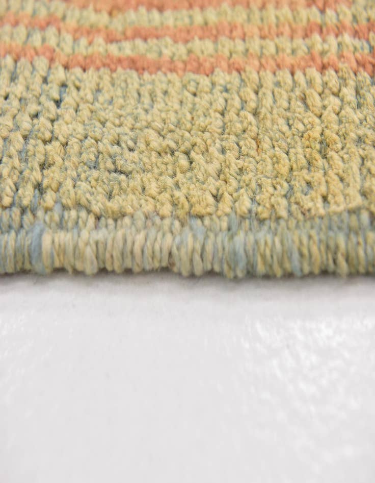 Detail image of 4' 5 x 8' 7 Hand Knotted Oushak Wool Runner Rug