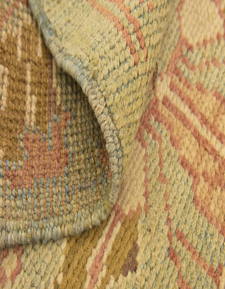 Detail image of 4' 5 x 8' 7 Hand Knotted Oushak Wool Runner Rug