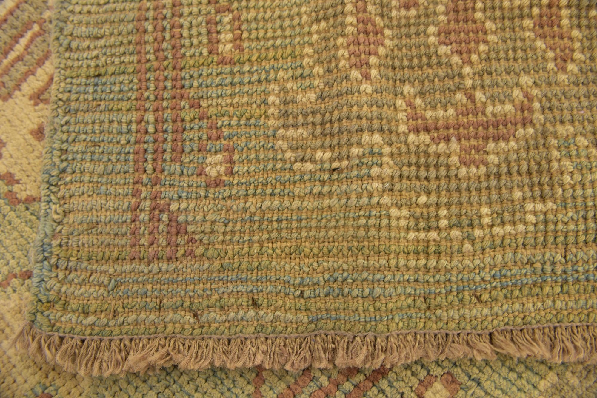 4' 5 x 7' 7 Hand Knotted Oushak Wool Runner Rug