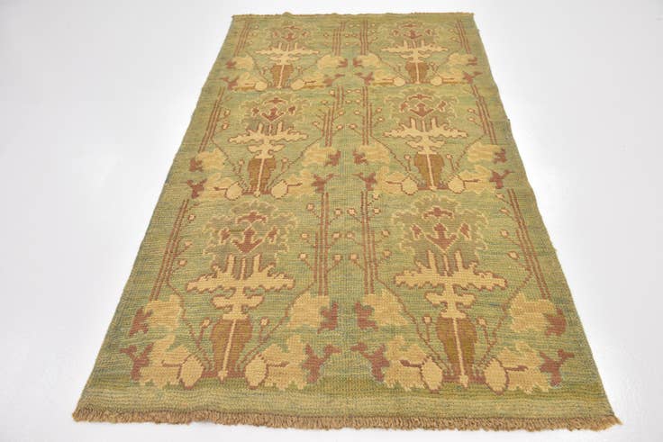 Detail image of 4' 5 x 7' 7 Hand Knotted Oushak Wool Runner Rug