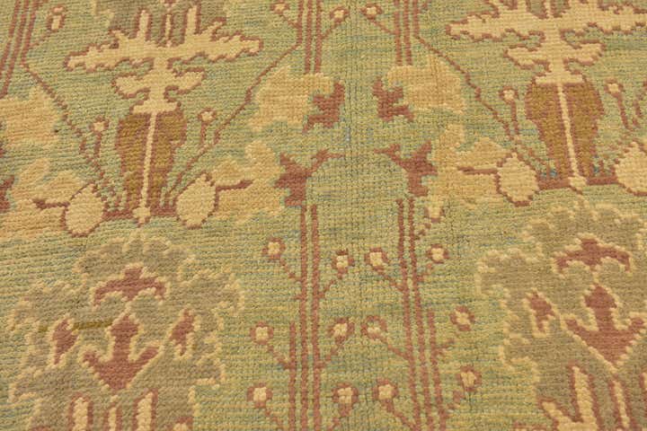 4' 5 x 7' 7 Hand Knotted Oushak Wool Runner Rug