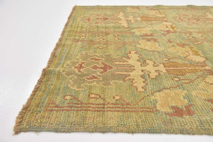 4' 5 x 7' 7 Hand Knotted Oushak Wool Runner Rug