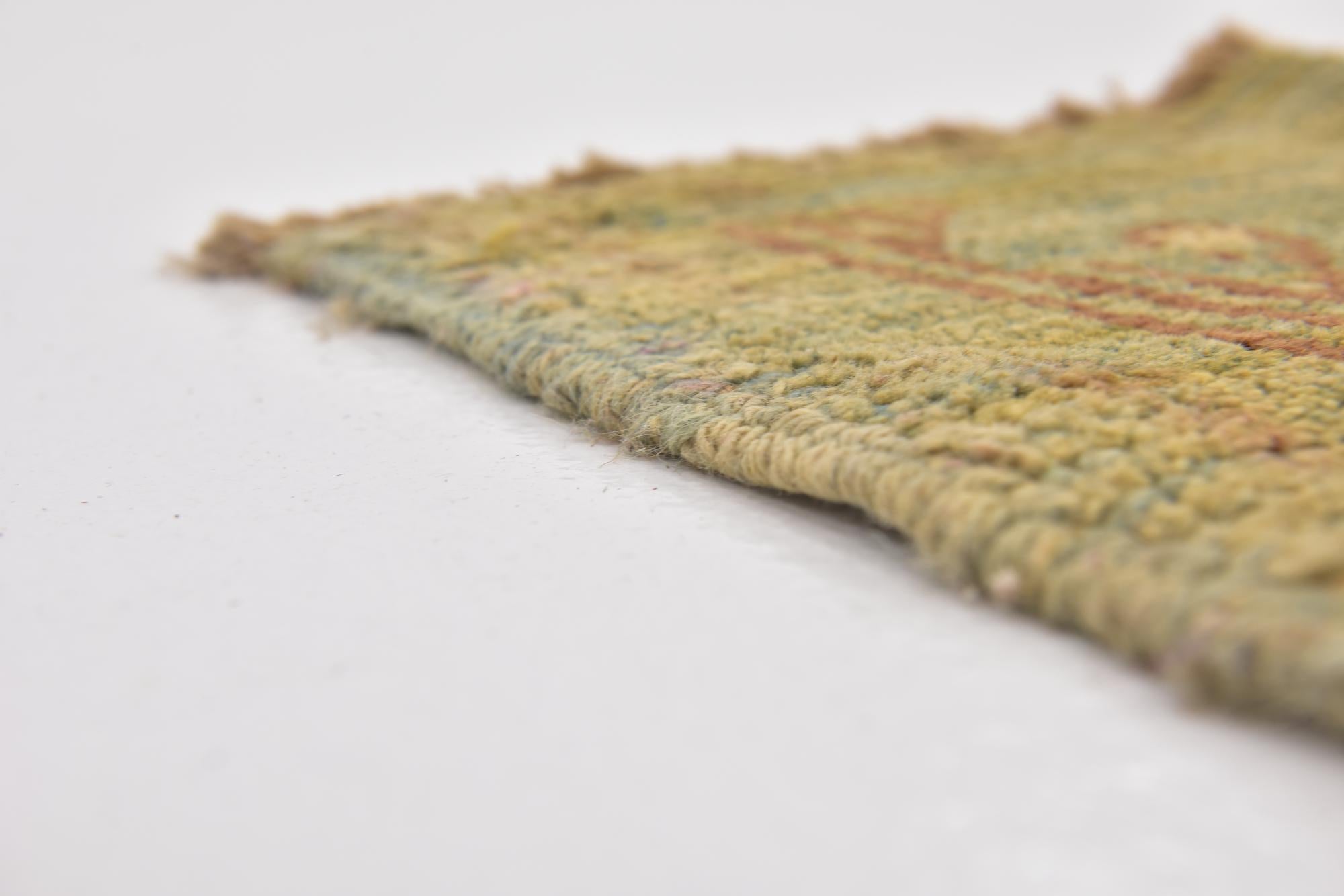 4' 5 x 7' 7 Hand Knotted Oushak Wool Runner Rug