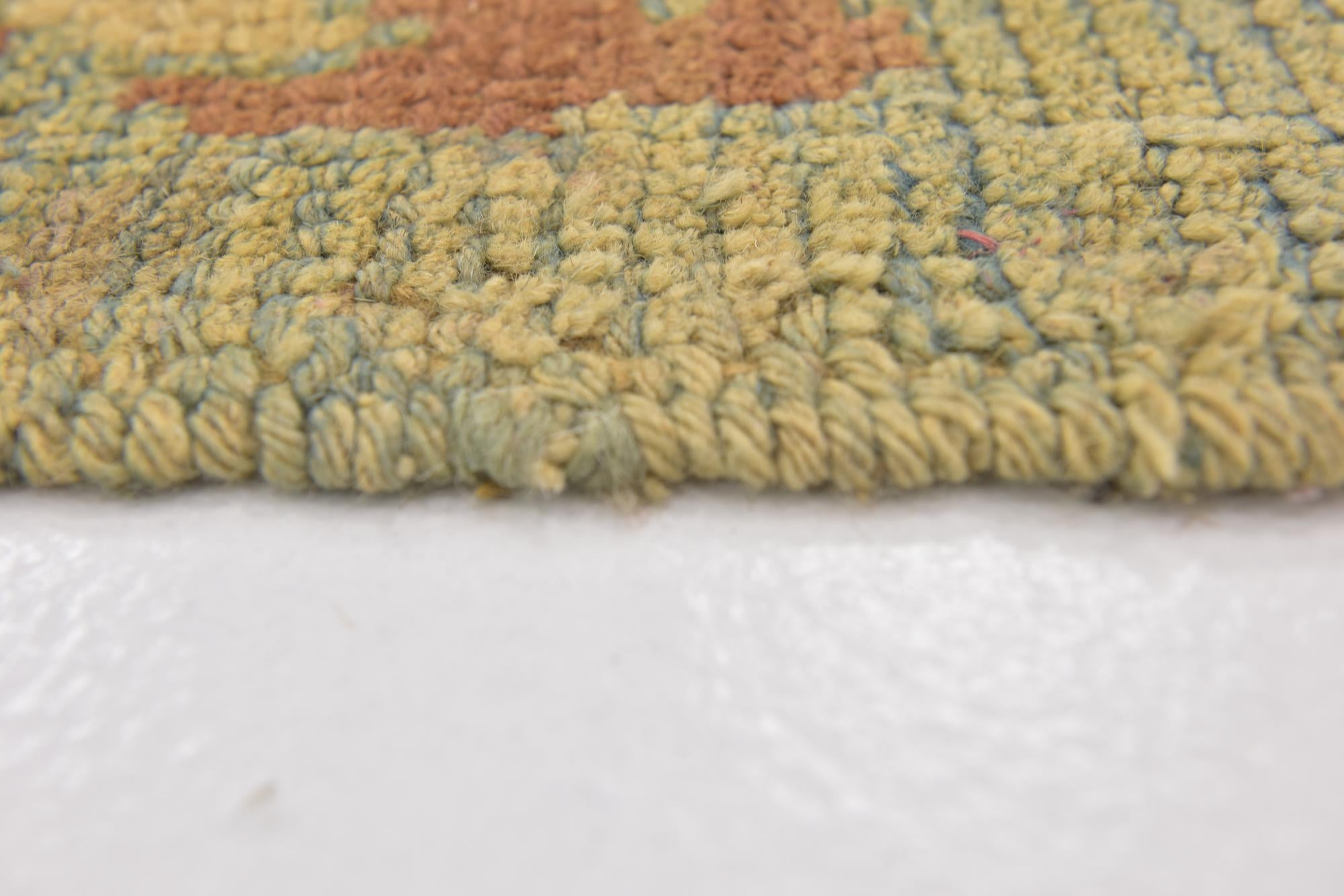 4' 5 x 7' 7 Hand Knotted Oushak Wool Runner Rug